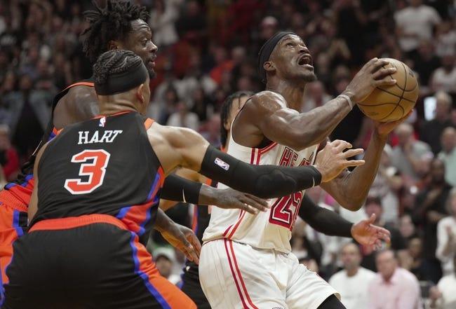 纽约尼克斯队对阵迈阿密热火队 3/22/23--NBA盘口选择和预测