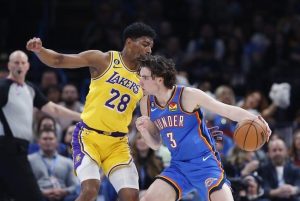 俄克拉荷马城雷霆队对阵洛杉矶湖人队 3/24/23 - NBA推荐和预测